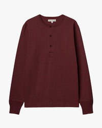 Merz b. Schwanen Originals 2M06 Classic Fit Sturdy Jersey L/S Henley - Burgundy
