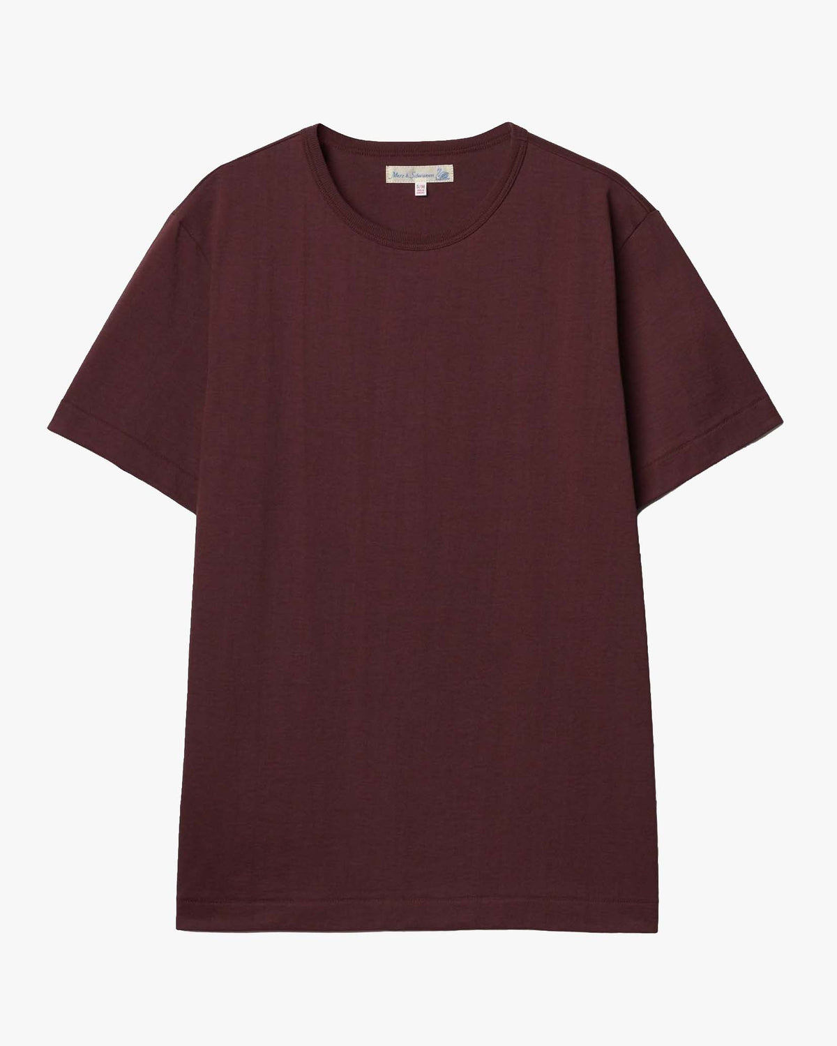 Merz b. Schwanen 2M15 6.8oz Classic Fit Sturdy Jersey Tee - Burgundy