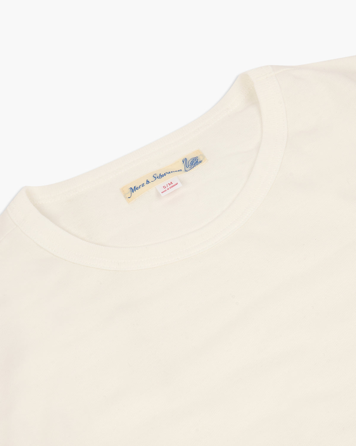 Merz b. Schwanen 2M15 6.8oz Classic Fit Sturdy Jersey Tee - White | Merz b. Schwanen T Shirts | JEANSTORE