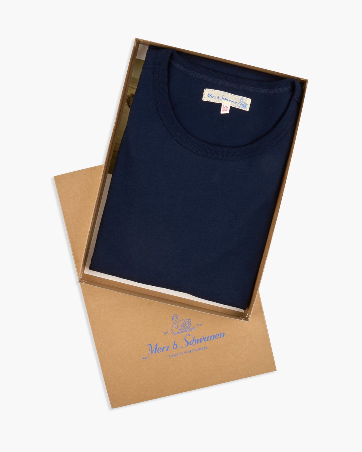 Merz b. Schwanen 2M15 6.8oz Classic Fit Sturdy Jersey Tee - Ink | Merz b. Schwanen T Shirts | JEANSTORE