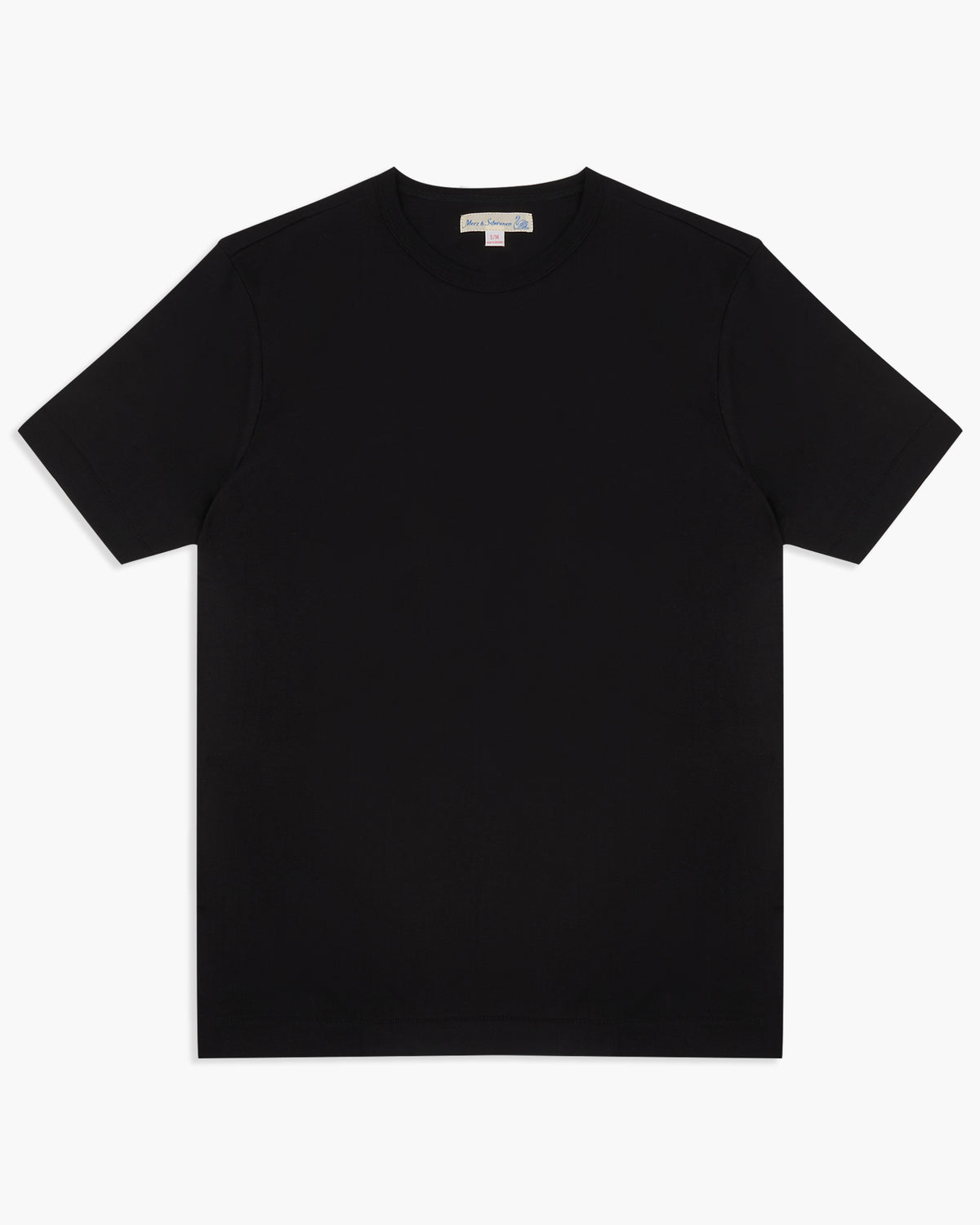 Merz b. Schwanen 2M15 6.8oz Classic Fit Sturdy Jersey Tee - Deep Black | Merz b. Schwanen T Shirts | JEANSTORE