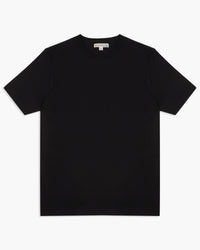 Merz b. Schwanen 2M15 6.8oz Classic Fit Sturdy Jersey Tee - Deep Black | Merz b. Schwanen T Shirts | JEANSTORE
