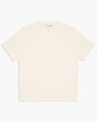 Merz b. Schwanen 2M15C Cropped Classic Fit 6.8oz Sturdy Jersey Tee - White | Merz b. Schwanen T Shirts | JEANSTORE