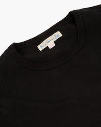 Merz b. Schwanen 2M15C Cropped Classic Fit 6.8oz Sturdy Jersey Tee - Black | Merz b. Schwanen T Shirts | JEANSTORE
