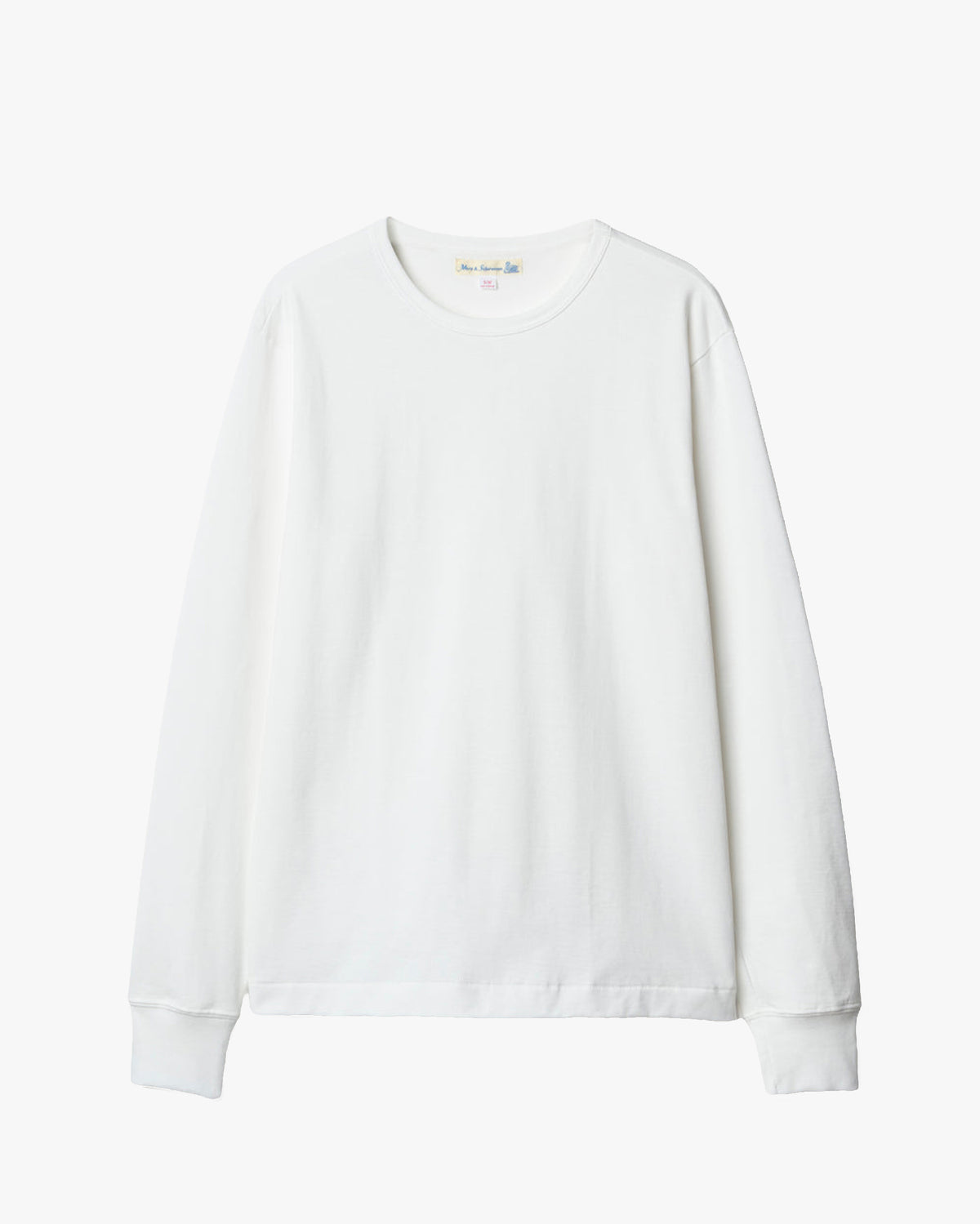 Merz b. Schwanen Originals 2M15LS Classic Fit L/S Sturdy Jersey Tee - White