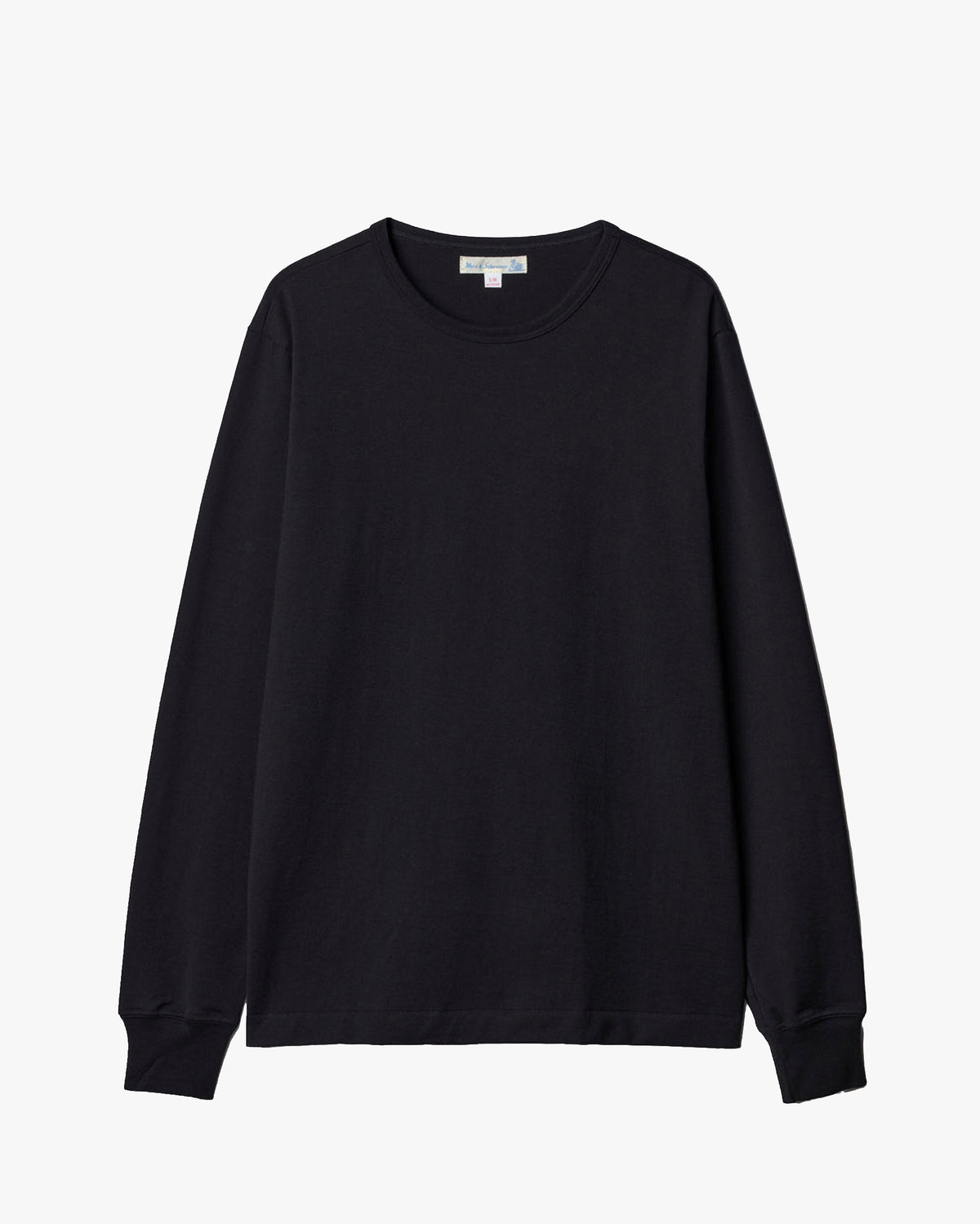 Merz b. Schwanen Originals 2M15LS Classic Fit L/S Sturdy Jersey Tee - Deep Black