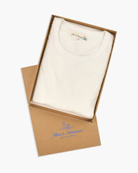 Merz b. Schwanen Good Originals 2M15P 6.8oz Classic Fit Sturdy Jersey Pocket Tee - White | Merz b. Schwanen T Shirts | JEANSTORE