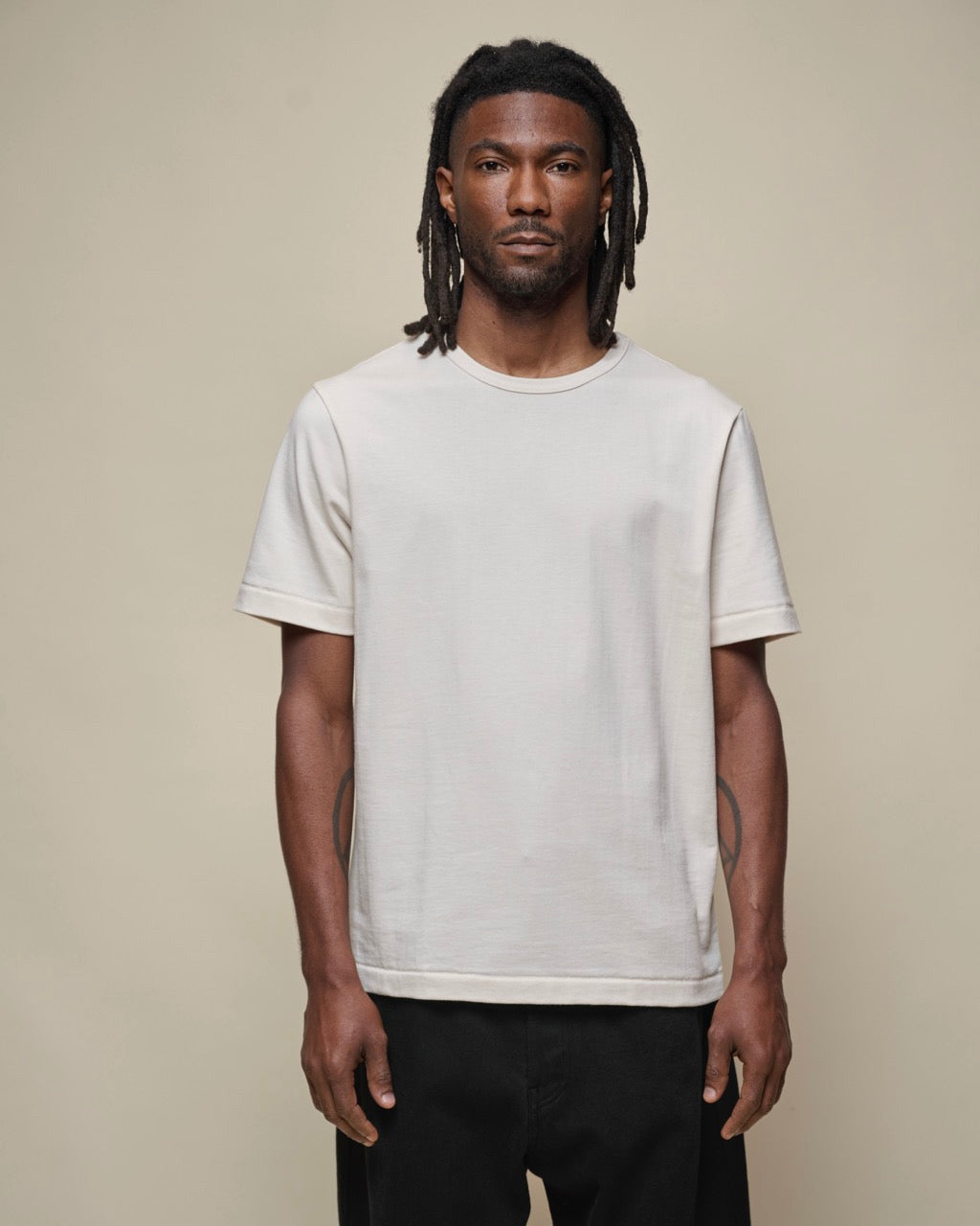 Merz b. Schwanen 2M15 6.8oz Classic Fit Sturdy Jersey Tee - Nature
