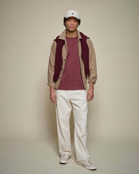 Merz b. Schwanen 2M15 6.8oz Classic Fit Sturdy Jersey Tee - Burgundy
