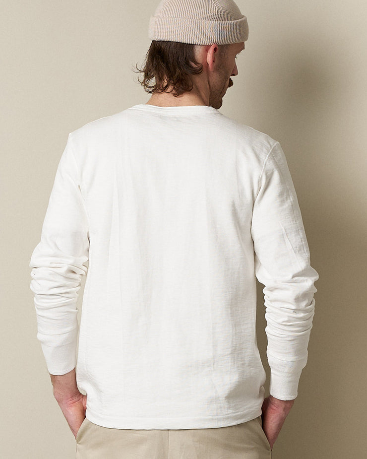 Merz B Schwanen Good Originals 2S04 13.4oz Loopwheeled Heavyweight Henley - White