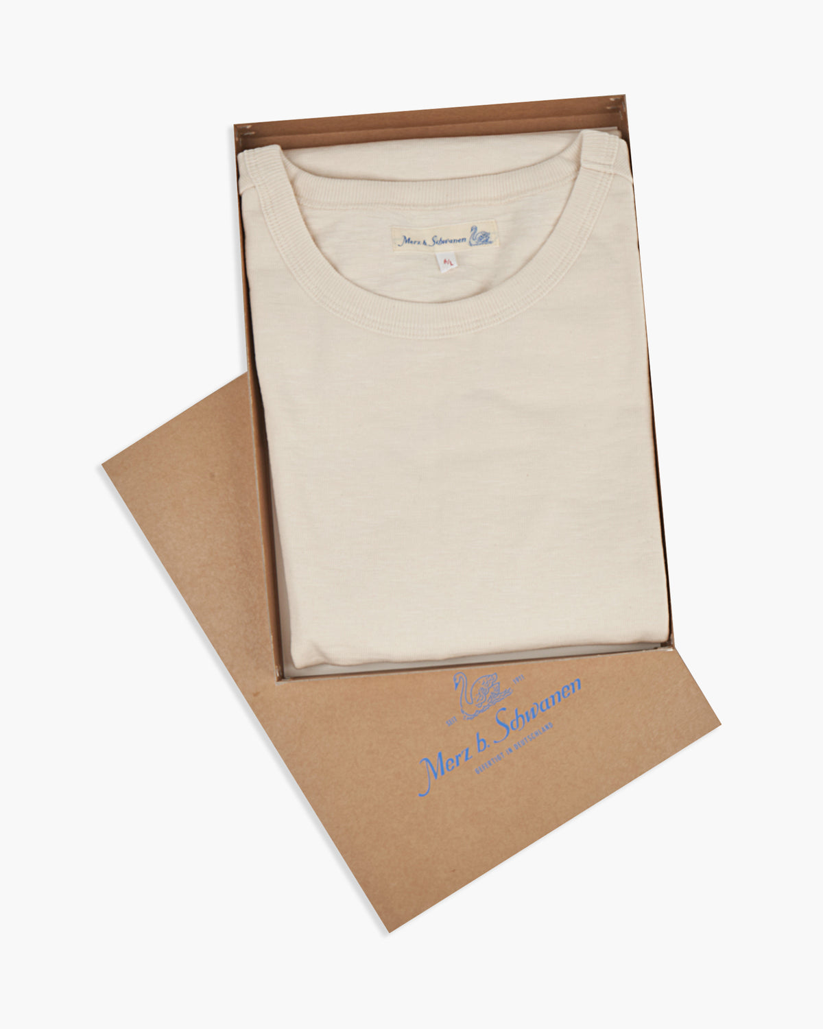 Merz b. Schwanen 2S14 10.7oz Relaxed Fit Loopwheeled Heavy Tee - Nature | Merz b. Schwanen T Shirts | JEANSTORE