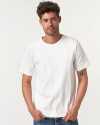 Merz b. Schwanen 2S14 10.7oz Relaxed Fit Loopwheeled Heavy Tee - White | Merz b. Schwanen T Shirts | JEANSTORE