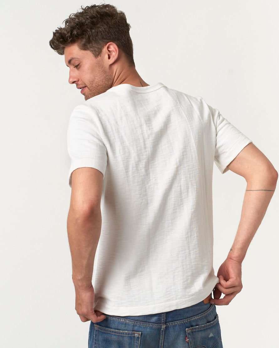 Merz b. Schwanen 2S14 10.7oz Relaxed Fit Loopwheeled Heavy Tee - White | Merz b. Schwanen T Shirts | JEANSTORE