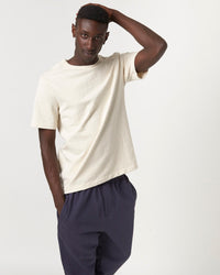 Merz b. Schwanen 2S14 10.7oz Relaxed Fit Loopwheeled Heavy Tee - Nature | Merz b. Schwanen T Shirts | JEANSTORE