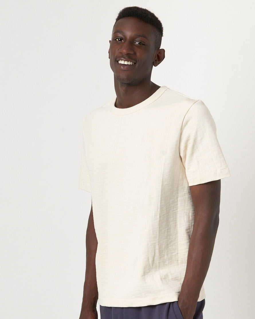 Merz b. Schwanen 2S14 10.7oz Relaxed Fit Loopwheeled Heavy Tee - Nature | Merz b. Schwanen T Shirts | JEANSTORE