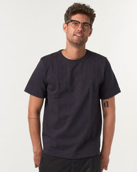 Merz b. Schwanen 2S14 10.7oz Relaxed Fit Loopwheeled Heavy Tee - Charcoal | Merz b. Schwanen T Shirts | JEANSTORE