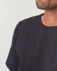 Merz b. Schwanen 2S14 10.7oz Relaxed Fit Loopwheeled Heavy Tee - Charcoal | Merz b. Schwanen T Shirts | JEANSTORE