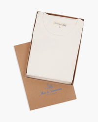 Merz b. Schwanen Good Originals 2S18 10.7oz Loopwheeled Heavyweight L/S Tee - White | Merz b. Schwanen T Shirts | JEANSTORE