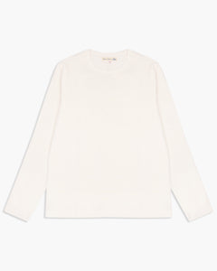 Merz b. Schwanen Good Originals 2S18 10.7oz Loopwheeled Heavyweight L/S Tee - White