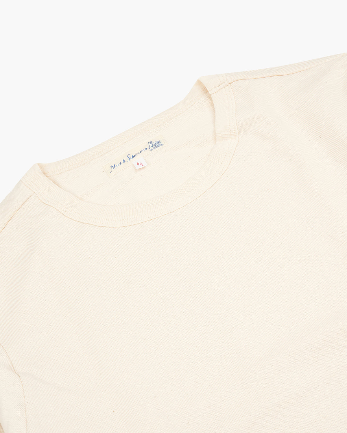 Merz b. Schwanen 2S18 10.7oz Loopwheeled Heavyweight L/S Tee - Nature | Merz b. Schwanen T Shirts | JEANSTORE