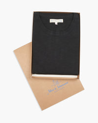 Merz b. Schwanen Good Originals 2S18 10.7oz Loopwheeled Heavyweight L/S Tee - Charcoal | Merz b. Schwanen T Shirts | JEANSTORE