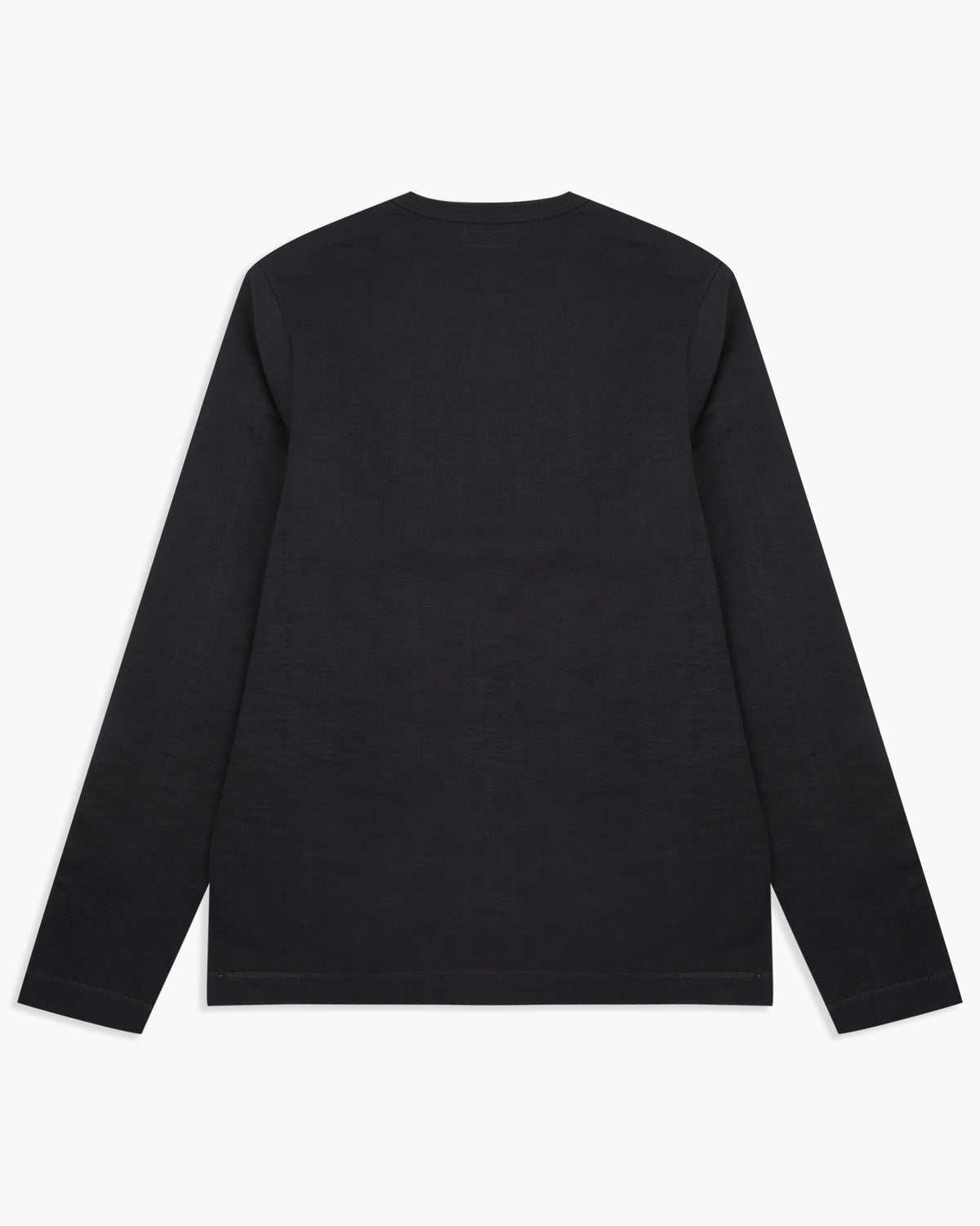 Merz b. Schwanen Good Originals 2S18 10.7oz Loopwheeled Heavyweight L/S Tee - Charcoal | Merz b. Schwanen T Shirts | JEANSTORE