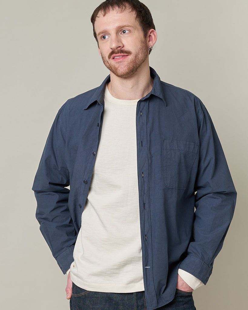 Merz b. Schwanen 2S18 10.7oz Loopwheeled Heavyweight L/S Tee - Nature | Merz b. Schwanen T Shirts | JEANSTORE