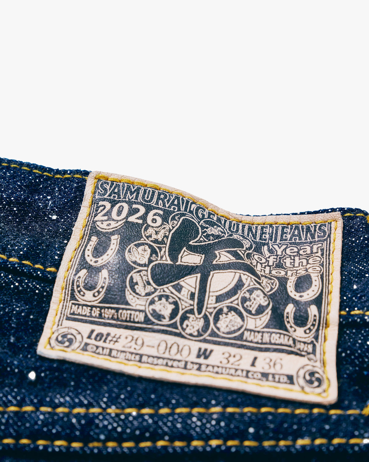 Samurai Jeans S210XJ17oz-26U Straight Fit 17oz Selvedge Jeans - Year Of The Horse / Onewash