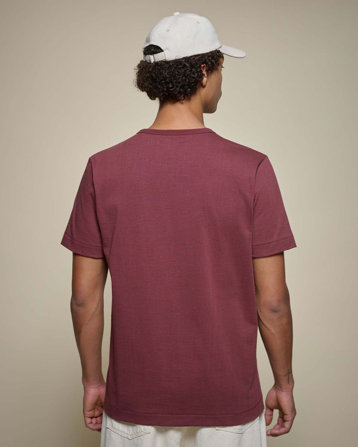 Merz b. Schwanen 2M15 6.8oz Classic Fit Sturdy Jersey Tee - Burgundy