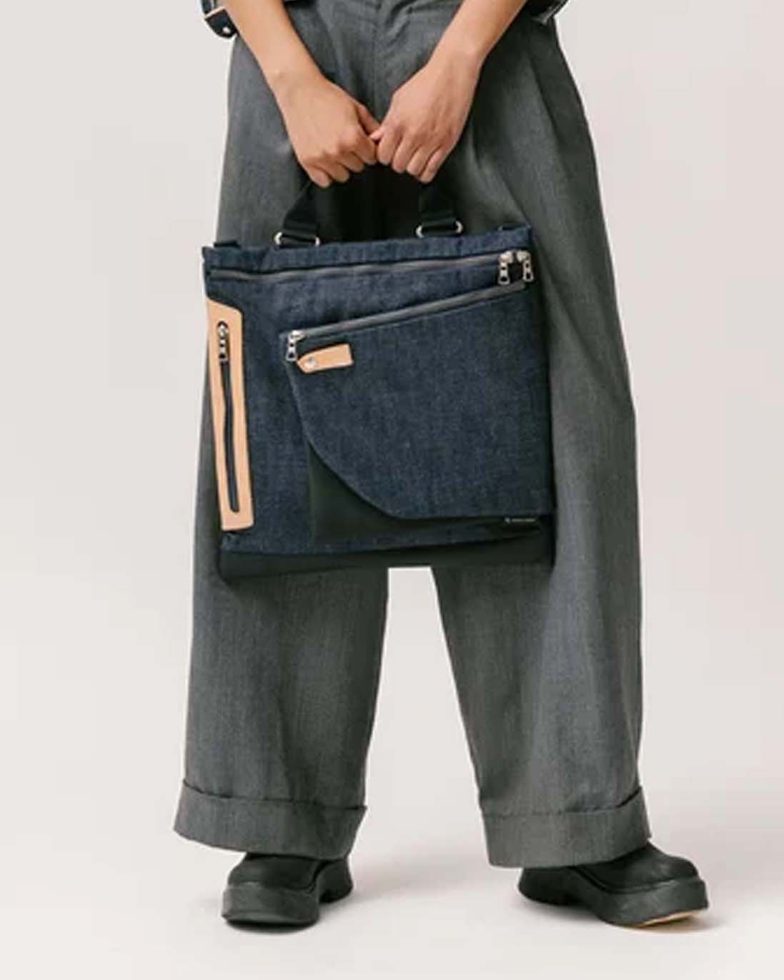 Master Piece x FULLCOUNT 2-Way Shoulder Bag - Indigo