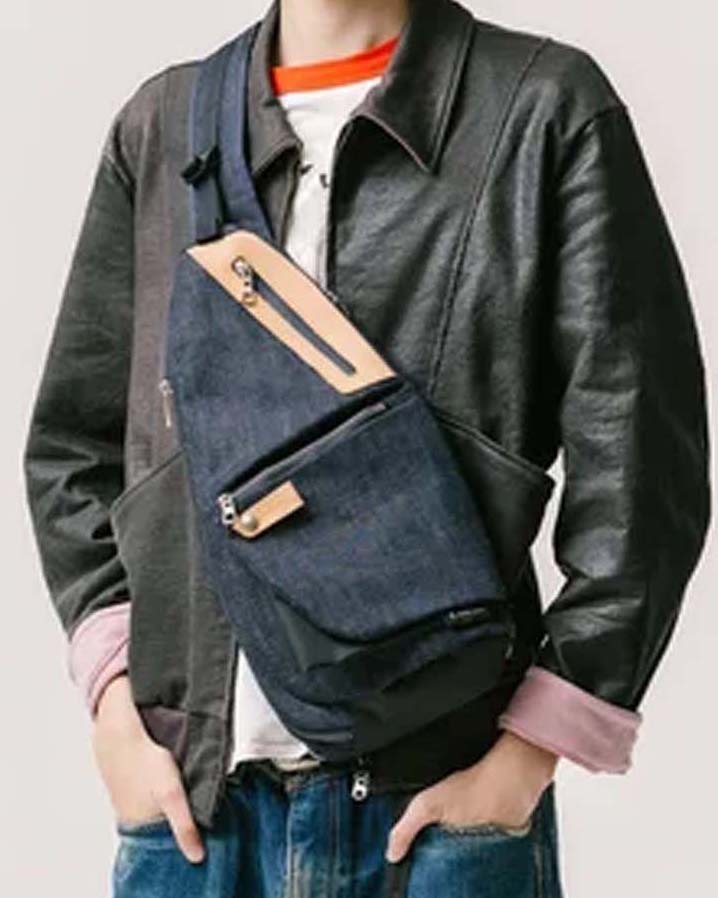 Master Piece x FULLCOUNT Sling Bag - Indigo