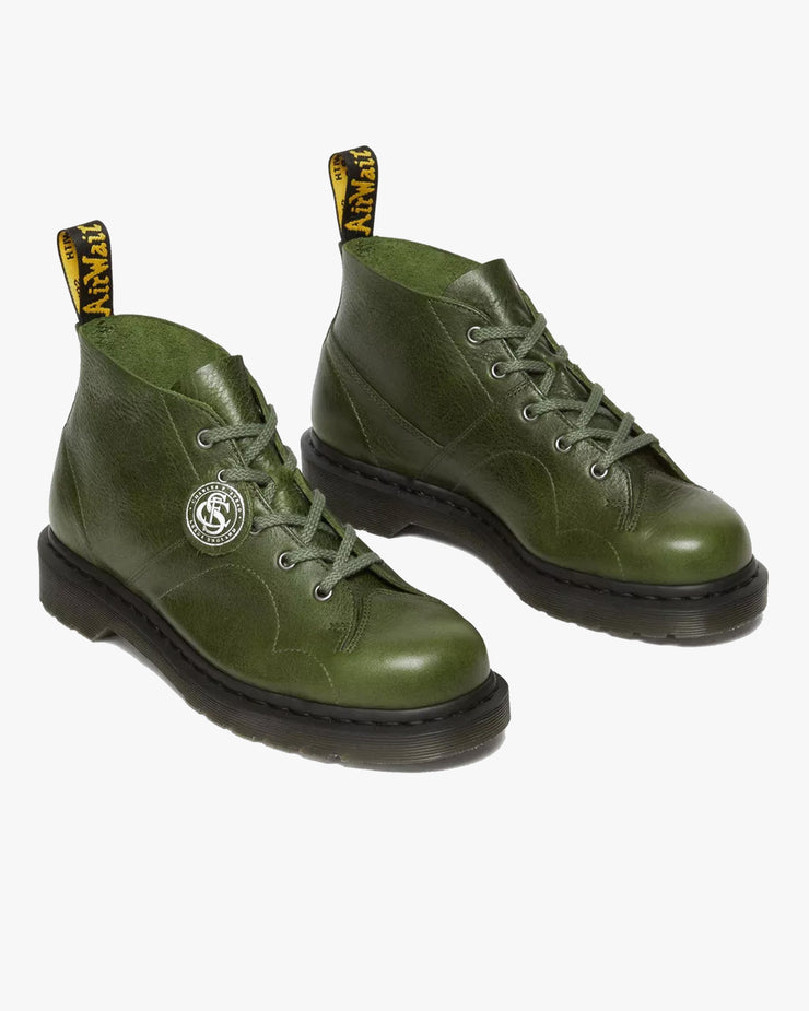 Dr Martens Archive Church Buckingham Leather Monkey Boots - Seaweed