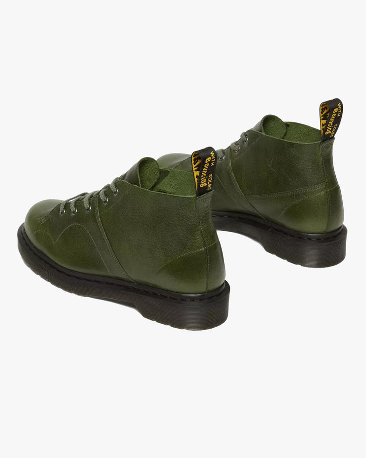 Dr Martens Archive Church Buckingham Leather Monkey Boots - Seaweed