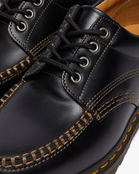 Dr Martens Archive Lowell 4-Eye Moc Toe Shoe - Black Analine Leather | Dr Martens Shoes | JEANSTORE