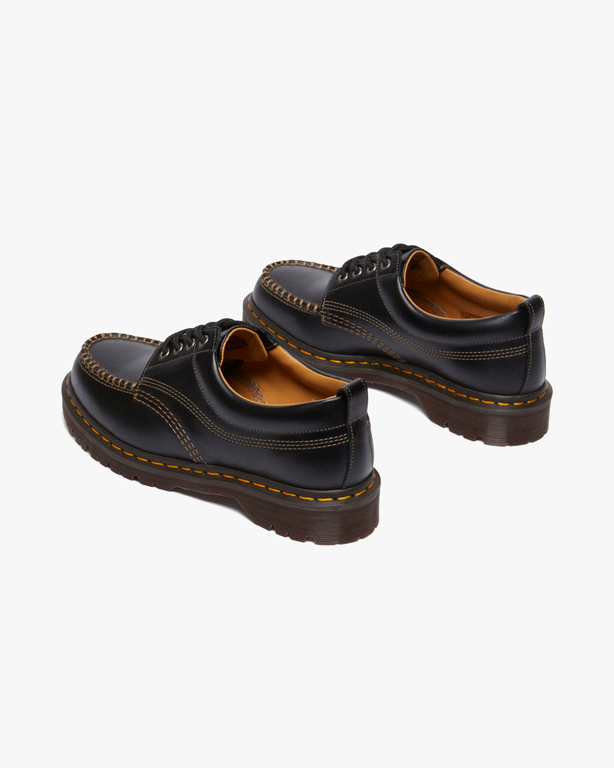 Dr Martens Archive Lowell 4-Eye Moc Toe Shoe - Black Analine Leather | Dr Martens Shoes | JEANSTORE