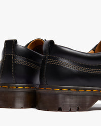 Dr Martens Archive Lowell 4-Eye Moc Toe Shoe - Black Analine Leather | Dr Martens Shoes | JEANSTORE
