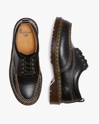 Dr Martens Archive Lowell 4-Eye Moc Toe Shoe - Black Analine Leather | Dr Martens Shoes | JEANSTORE