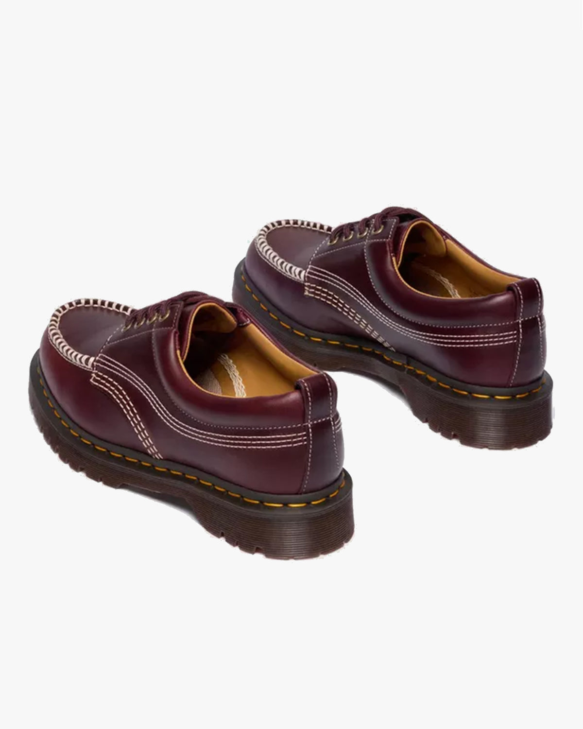 Dr Martens Lowell 4-Eye Moc Toe Shoe - Cherry Red Orleans