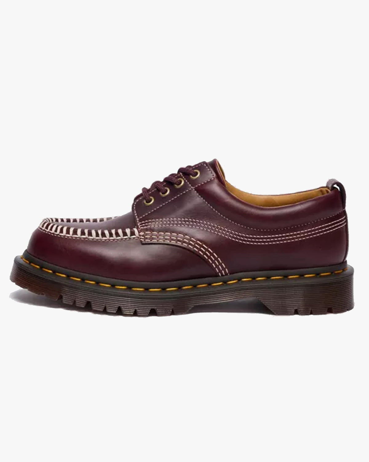Dr Martens Lowell 4-Eye Moc Toe Shoe - Cherry Red Orleans