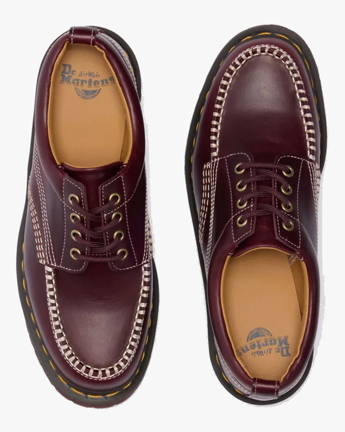Dr Martens Lowell 4-Eye Moc Toe Shoe - Cherry Red Orleans