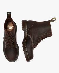 Dr Martens Made In England 1460 Pascal Boots - Rustic Brown Wax Commander | Dr Martens Boots | JEANSTORE