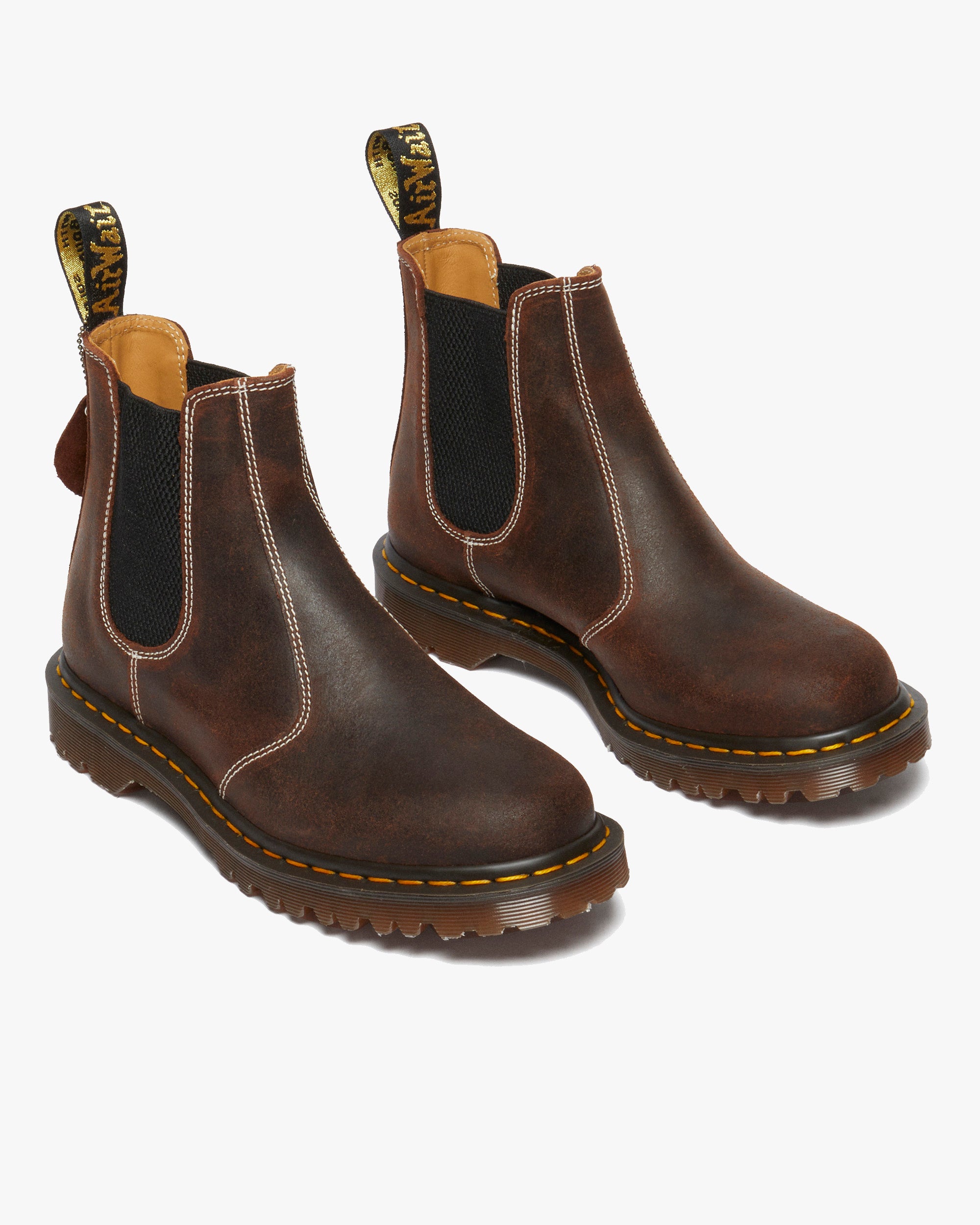Dr Martens Made In England 2976 Chelsea Boots - Rustic Brown Wax Comma