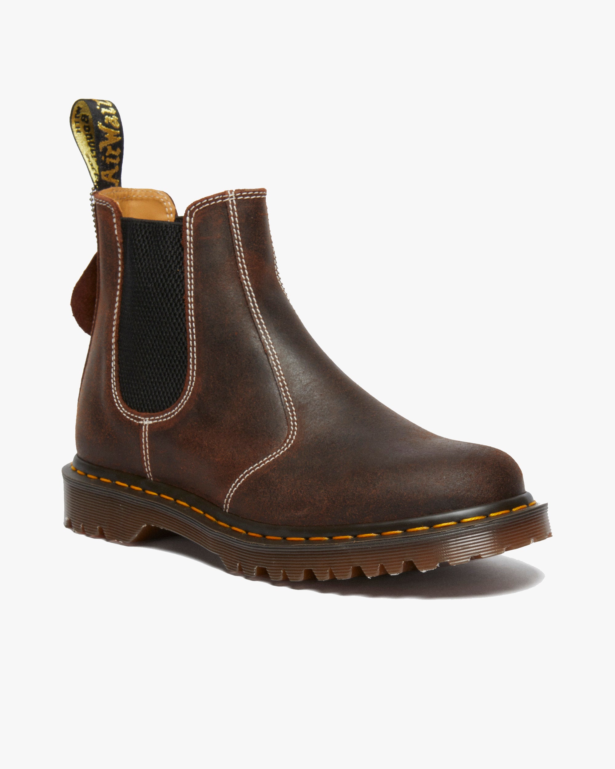 Dr Martens Made In England 2976 Chelsea Boots - Rustic Brown Wax Comma