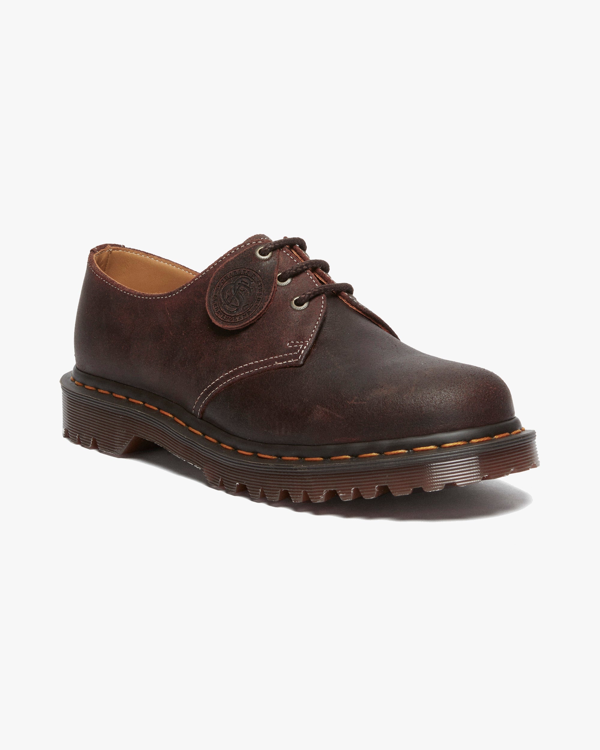Dr Martens Made In England 1461 Shoes - Rustic Brown Wax Commander