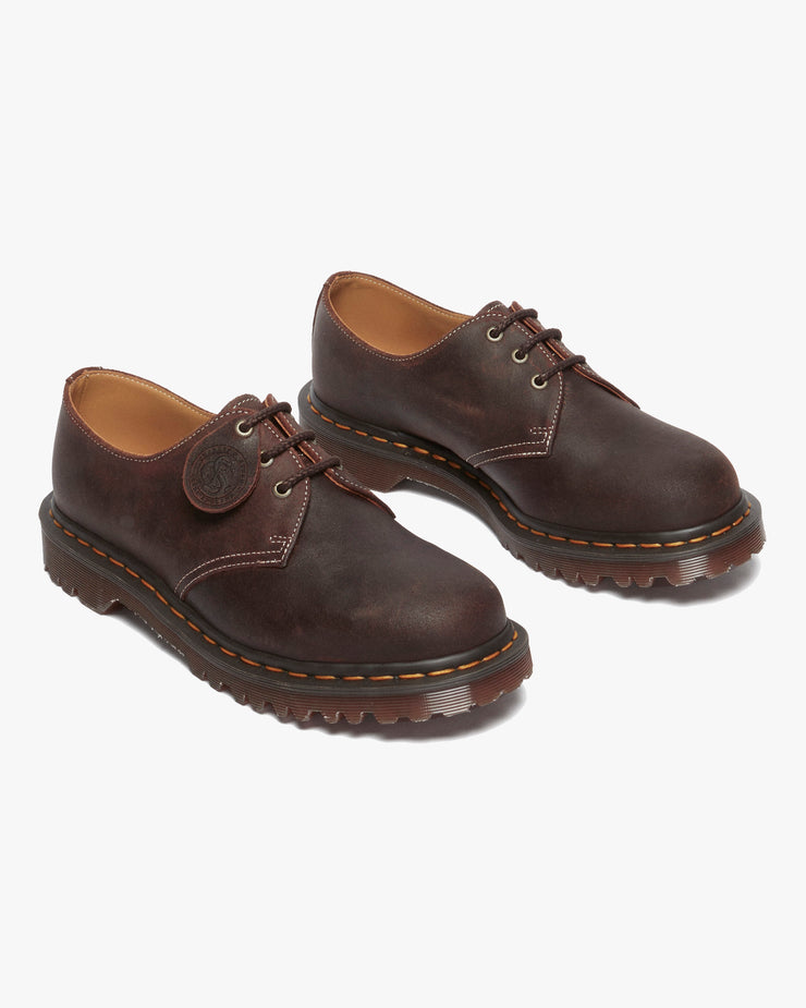 Dr Martens Made In England 1461 Shoes Rustic Brown Wax Commander