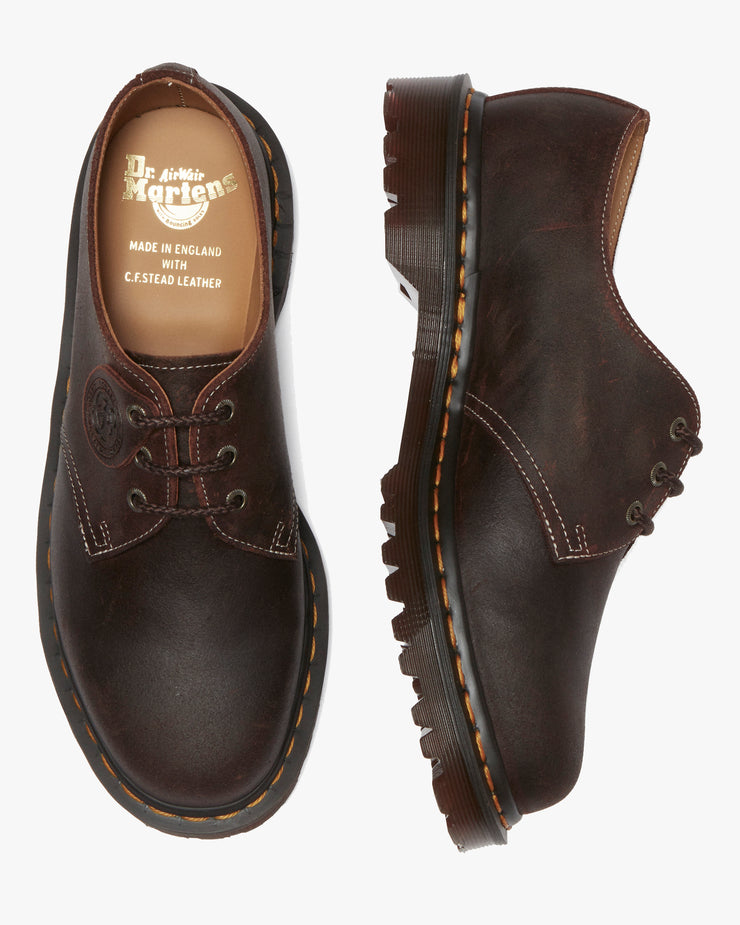 Dr Martens Made In England 1461 Shoes - Rustic Brown Wax Commander | Dr Martens Shoes | JEANSTORE