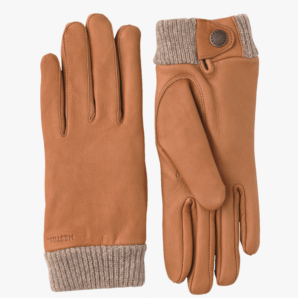 Hestra Womens Idun Wool Lined Deerskin Leather Gloves - Cork | Hestra Gloves | JEANSTORE