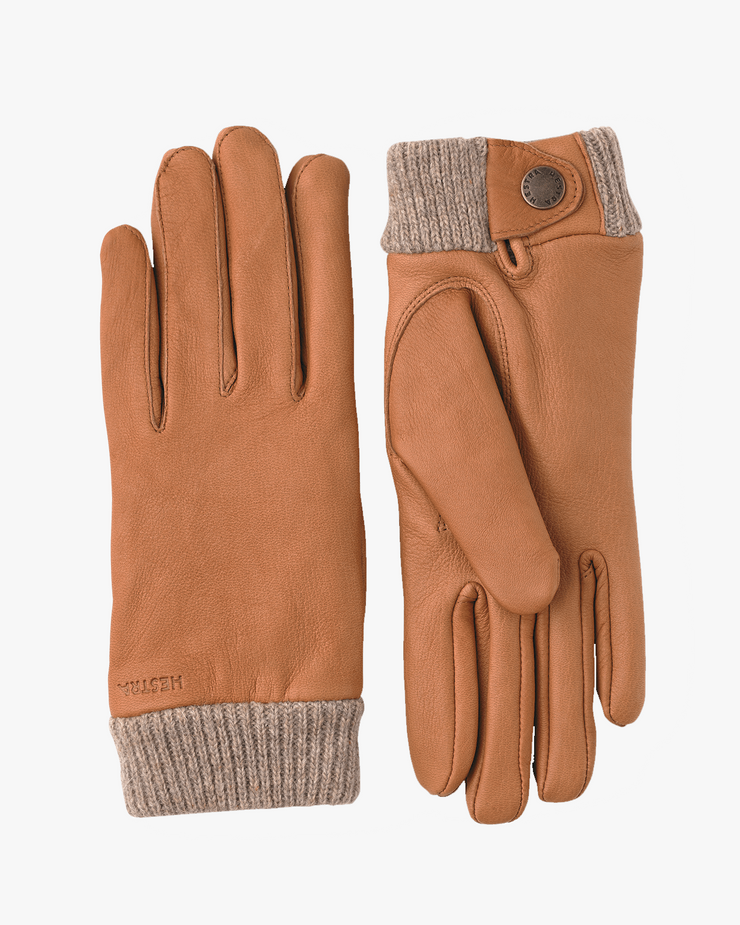 Hestra Womens Idun Wool Lined Deerskin Leather Gloves - Cork