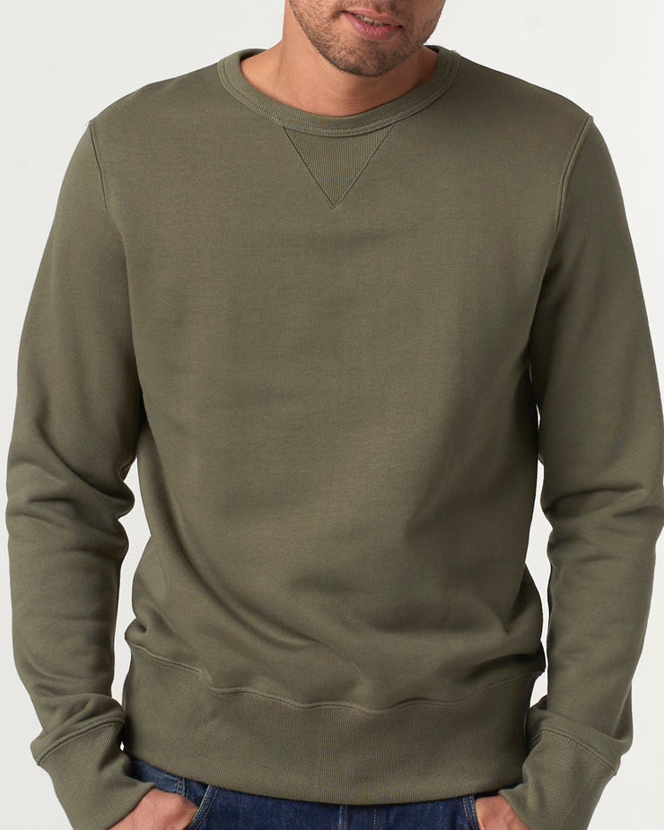 Merz B Schwanen Good Originals 346 10oz Loopwheeled Sweatshirt - Army