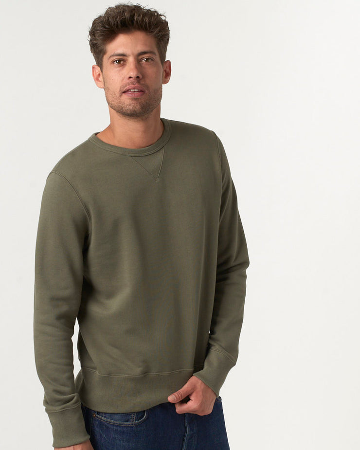 Merz B Schwanen Good Originals 346 10oz Loopwheeled Sweatshirt - Army